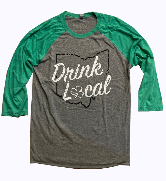 Drink Local 3/4 Sleeve T-Shirt