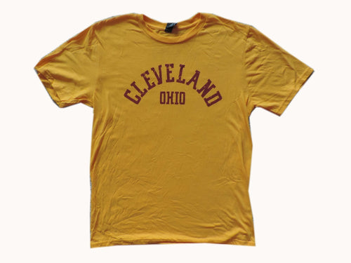 Cleveland Ohio T-Shirt Wine & Gold